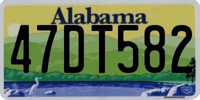 AL license plate 47DT582