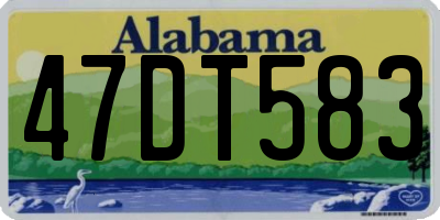 AL license plate 47DT583