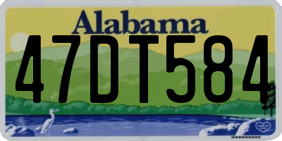 AL license plate 47DT584