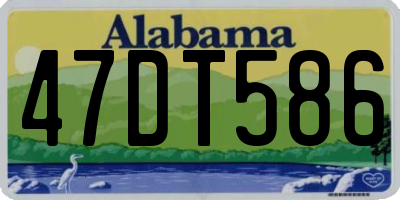 AL license plate 47DT586