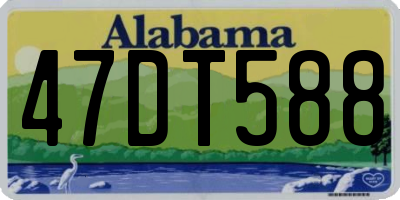AL license plate 47DT588