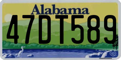 AL license plate 47DT589