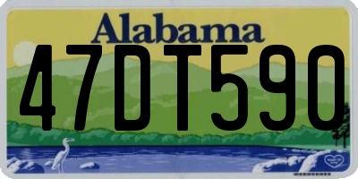 AL license plate 47DT590