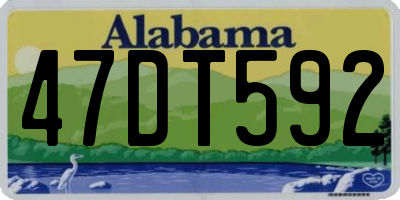 AL license plate 47DT592
