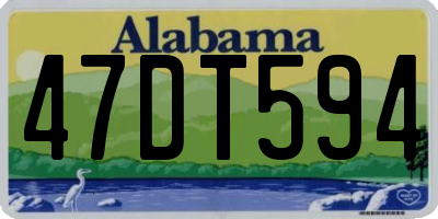 AL license plate 47DT594