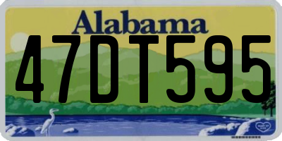 AL license plate 47DT595