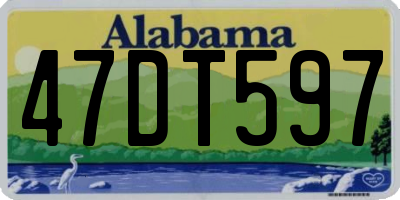 AL license plate 47DT597