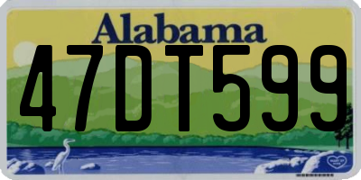 AL license plate 47DT599