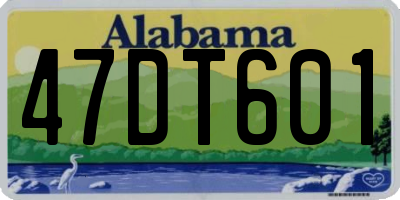 AL license plate 47DT601