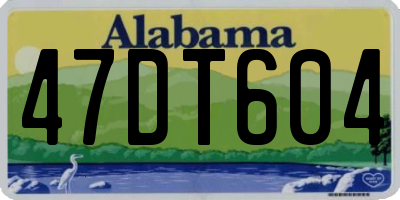 AL license plate 47DT604