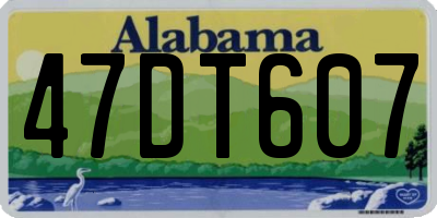 AL license plate 47DT607