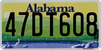 AL license plate 47DT608