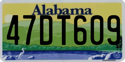 AL license plate 47DT609