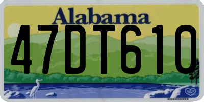 AL license plate 47DT610
