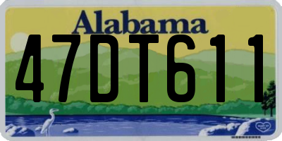 AL license plate 47DT611
