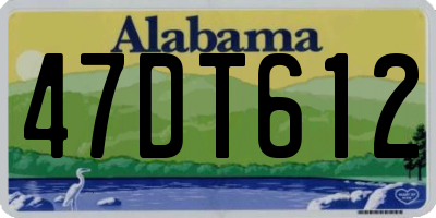 AL license plate 47DT612