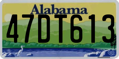 AL license plate 47DT613