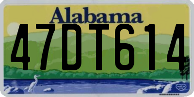 AL license plate 47DT614