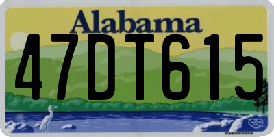 AL license plate 47DT615