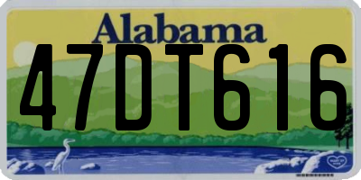 AL license plate 47DT616