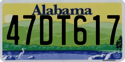 AL license plate 47DT617