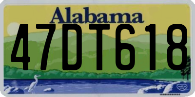 AL license plate 47DT618