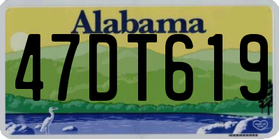 AL license plate 47DT619