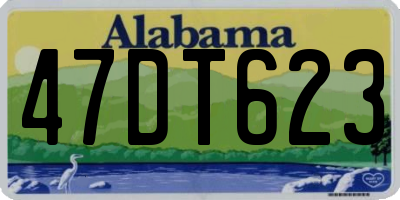 AL license plate 47DT623