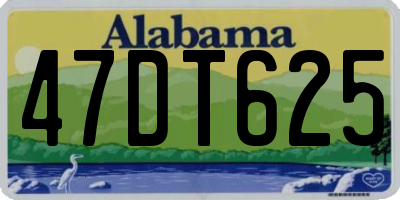 AL license plate 47DT625