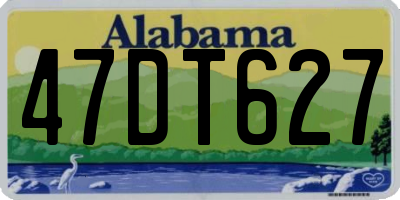 AL license plate 47DT627