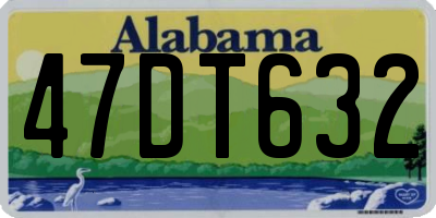 AL license plate 47DT632