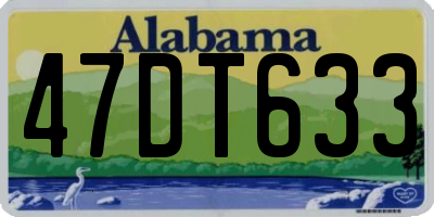 AL license plate 47DT633