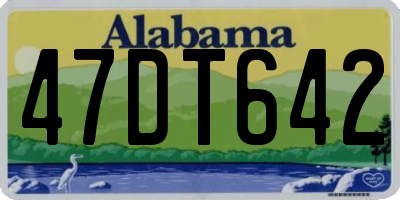 AL license plate 47DT642
