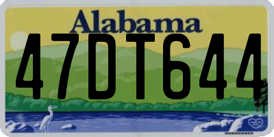 AL license plate 47DT644