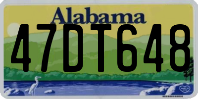 AL license plate 47DT648
