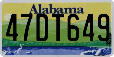 AL license plate 47DT649