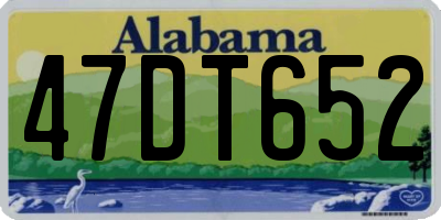 AL license plate 47DT652