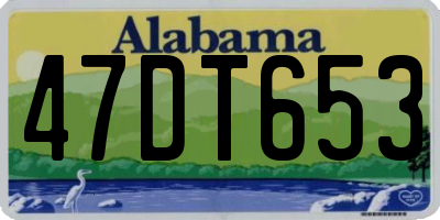 AL license plate 47DT653