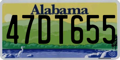 AL license plate 47DT655
