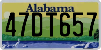 AL license plate 47DT657