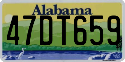 AL license plate 47DT659