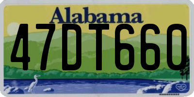 AL license plate 47DT660