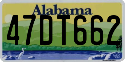 AL license plate 47DT662