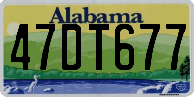AL license plate 47DT677