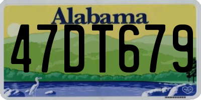 AL license plate 47DT679