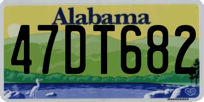 AL license plate 47DT682
