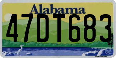 AL license plate 47DT683