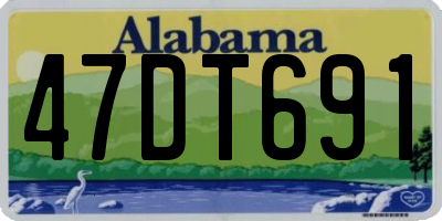 AL license plate 47DT691