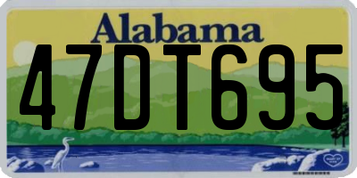 AL license plate 47DT695