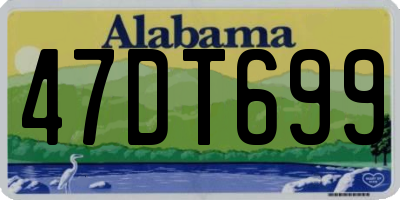 AL license plate 47DT699